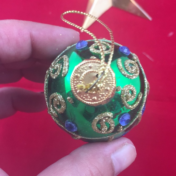 Vintage GKI/Bethlehem Glass Egg shaped embellished Christmas Ornament - Picture 5 of 6